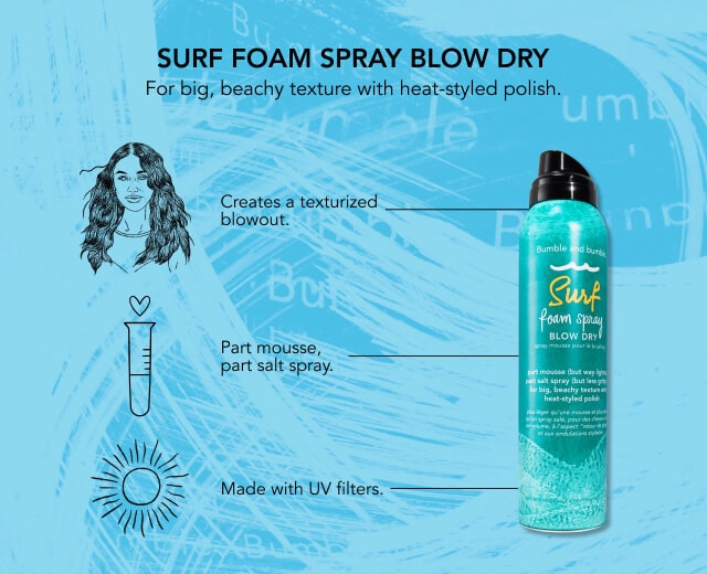 Surf Foam Spray Blow Dry